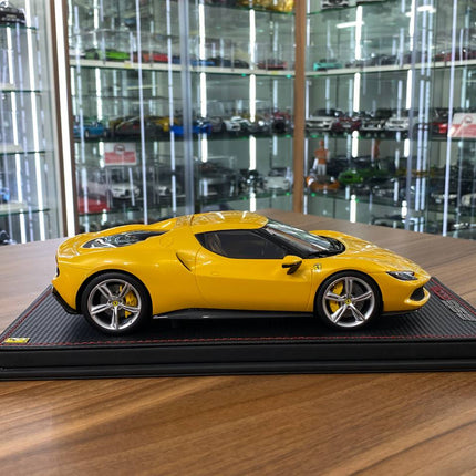 MR Collection Ferrari 296 GTB Giallo Tristrato 1:18 Resin Model - fine detailed model replica