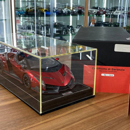 MR Collection 1/18 Lamborghini Veneno Rosso Veneno Resin Model Car - collector edition scale model