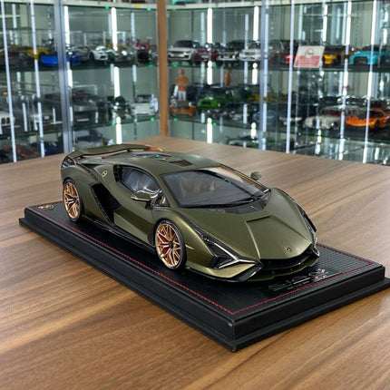 1/18 Resin Lamborghini Sián FKP 37 Verde Gea – MR Collection Limited 399 pcs - detailed collector display model
