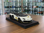MR Collection 1/18 Resin Lamborghini Aventador Roadster SVJ #63 Bianco Isis - detailed collector display model