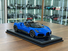 MR Collection 1:18 Bugatti W16 Mistral Blue Resin Limited 249 Pcs - detailed collector display model
