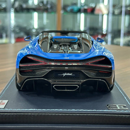 MR Collection 1:18 Bugatti W16 Mistral Blue Resin Limited 249 Pcs - premium collector scale model
