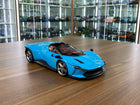 Bburago Ferrari Daytona SP3 1:18 Blue Diecast Model Car - detailed collector display model