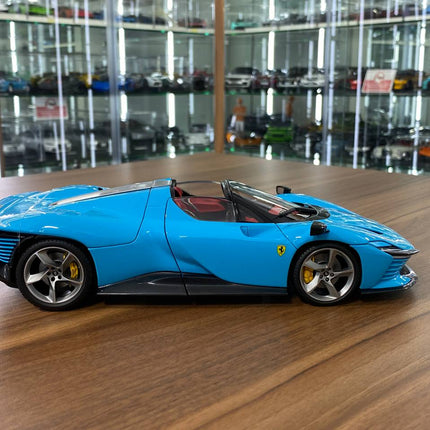 Bburago Ferrari Daytona SP3 1:18 Blue Diecast Model Car - collectible scale model car
