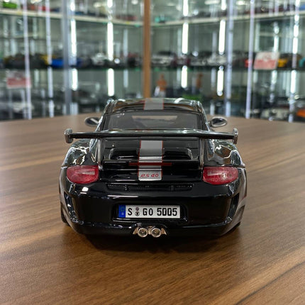 Bburago 1:18 Porsche 911 GT3 RS 4.0 Black Diecast Model Car - premium collector scale model