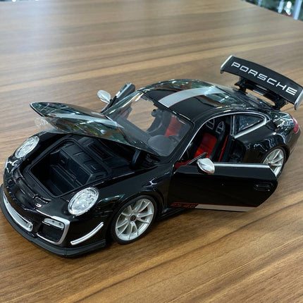 Bburago 1:18 Porsche 911 GT3 RS 4.0 Black Diecast Model Car - detailed die-cast style model