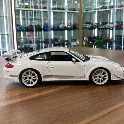 1/18 Diecast Porsche 911 GT3 RS 4.0 White Bburago Scale Model Car - collectible scale model car