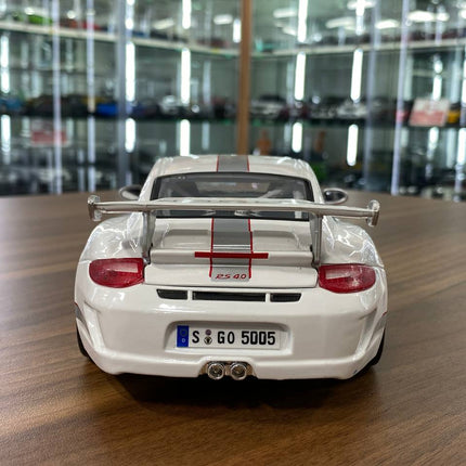 1/18 Diecast Porsche 911 GT3 RS 4.0 White Bburago Scale Model Car - premium collector scale model