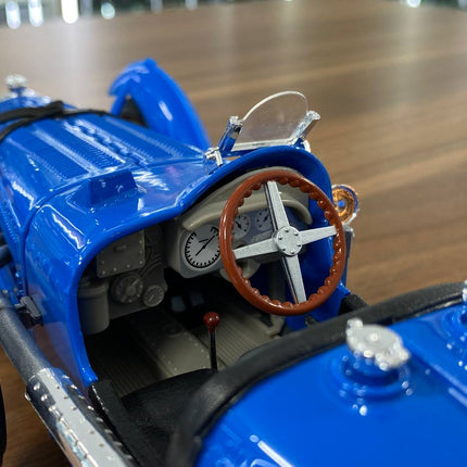 1/18 Diecast Car 1934 Bugatti Type 59 Blue Bburago Scale Model Car - premium collector scale model