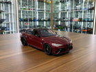 1/18 Diecast Alfa Romeo Giulia GTAm 2020 Dark Red Bburago Model Car - detailed collector display model