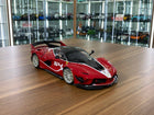 Bburago Signature Series 1:18 Ferrari FXX K EVO #54 Red White Stripe Diecast Model Car - detailed collector display model
