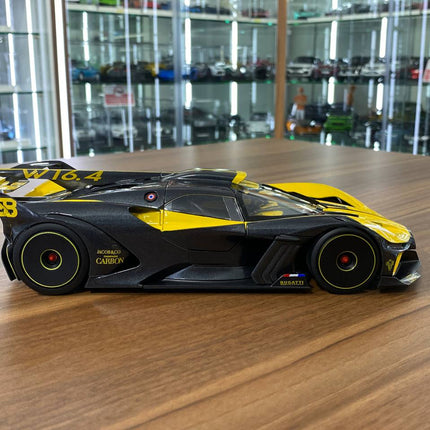 Bburago Bugatti Bolide 1:18 Diecast Model Car Yellow/Grey - collectible scale model car