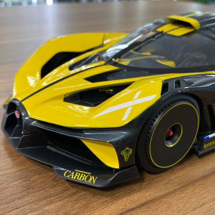 Bburago Bugatti Bolide 1:18 Diecast Model Car Yellow/Grey - scale model for display