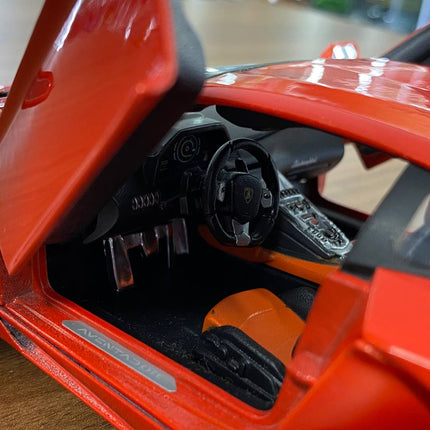 1/18 Bburago Lamborghini Aventador LP 700-4 Diecast Model Matt Orange - detailed die-cast style model