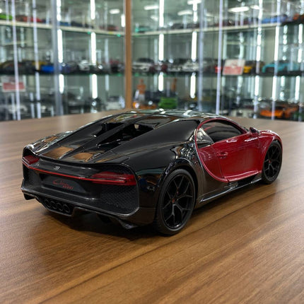 Bburago 1/18 Bugatti Chiron Sport "16" Red and Black Diecast Model Car - fine detailed model replica