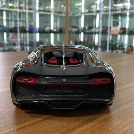Bburago 1/18 Bugatti Chiron Sport "16" Red and Black Diecast Model Car - premium collector scale model