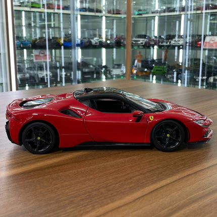 Bburago 1/18 Diecast Ferrari SF90 Stradale Red Scale Model Car - collectible scale model car