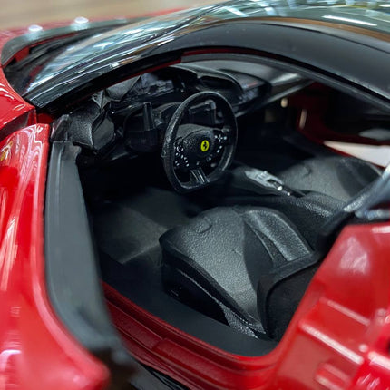 Bburago 1/18 Diecast Ferrari SF90 Stradale Red Scale Model Car - detailed die-cast style model