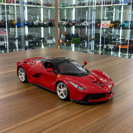 Ferrari LaFerrari 1:18 Red with Black Top Diecast Model Car | Bburago - detailed collector display model