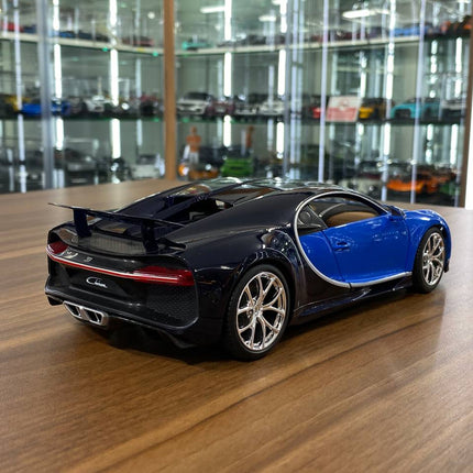 1/18 Diecast 2016 Bugatti Chiron Blue by Bburago Scale Model Car - fine detailed model replica