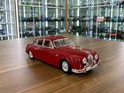 1/18 Diecast 1959 Jaguar Mark II Red Bburago Scale Model Car - detailed collector display model