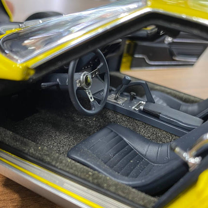 AutoArt Lamborghini Miura SV Yellow 1:18 Diecast Model Car - detailed die-cast style model