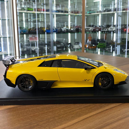 AutoArt Lamborghini Murcielago LP670-4 SV Giallo Orion Yellow 1:18 Diecast Model Car - collectible scale model car