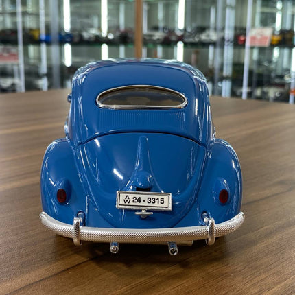 Bburago Volkswagen Kafer Beetle 1955 1/18 Diecast Model Car Blue - premium collector scale model