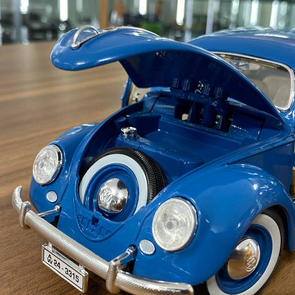 Bburago Volkswagen Kafer Beetle 1955 1/18 Diecast Model Car Blue - showroom-quality model replica