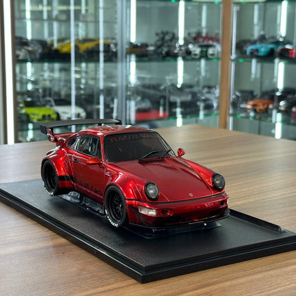 Solido 1/18 Porsche 911 (964) RWB Body Kit Red Metallic Diecast Model - detailed collector display model