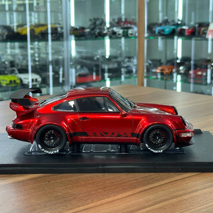 Solido 1/18 Porsche 911 (964) RWB Body Kit Red Metallic Diecast Model - collectible scale model car