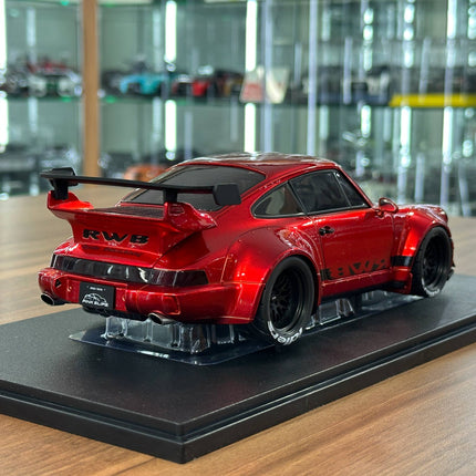 Solido 1/18 Porsche 911 (964) RWB Body Kit Red Metallic Diecast Model - fine detailed model replica