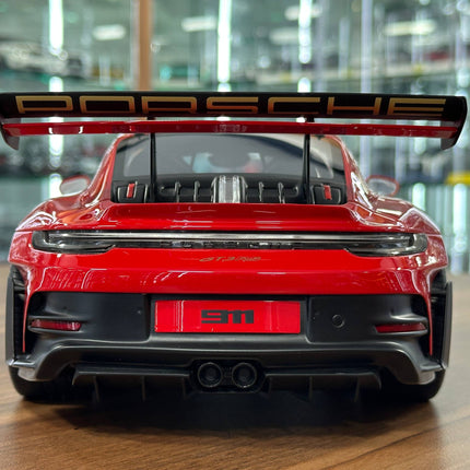 GT Spirit Porsche 911 (992) GT3 RS 1:12 Resin Model Red Gold Rim - premium collector scale model