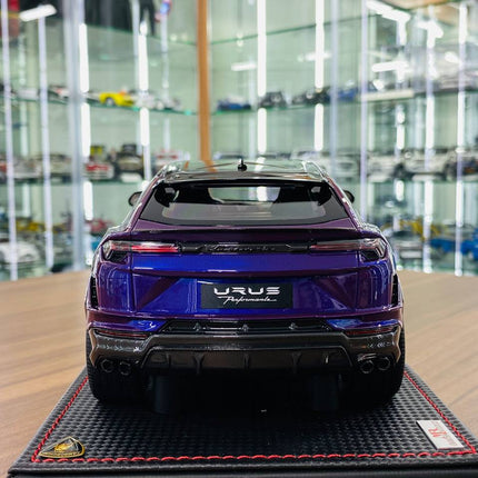 MR Collection Models Lamborghini URUS Performante 1/18 Purple Resin Diecast Model Car - premium collector scale model