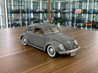 Bburago 1/18 Volkswagen Kafer Beetle (1955) Grey Diecast Model Car - detailed collector display model