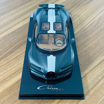 MR Collection 1:18 Bugatti Chiron Sport Resin Model Matt Grey White - collector edition scale model