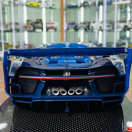 MR Collection Bugatti Vision Gran Turismo 1/18 Resin Model Light Blue Sport Racing Carbon - scale model for display