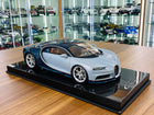 MR Collection Bugatti Chiron 1/18 Resin Model Grey/Blue Limited 499 Pieces - detailed collector display model