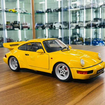 Solido Porsche 911 3.8 RS 1:18 Diecast Model Car Yellow - detailed collector display model