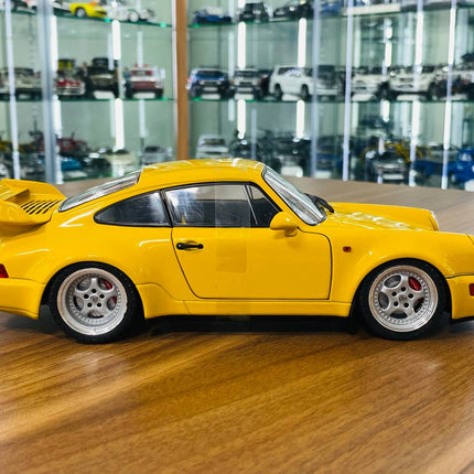 Solido Porsche 911 3.8 RS 1:18 Diecast Model Car Yellow - fine detailed model replica