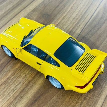Solido Porsche 911 3.8 RS 1:18 Diecast Model Car Yellow - premium collector scale model