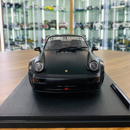 Solido Porsche RWB Darth Vader 1/18 Diecast Model Car Matt Black - detailed die-cast style model