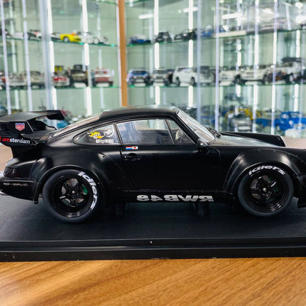 Solido Porsche RWB Darth Vader 1/18 Diecast Model Car Matt Black - fine detailed model replica