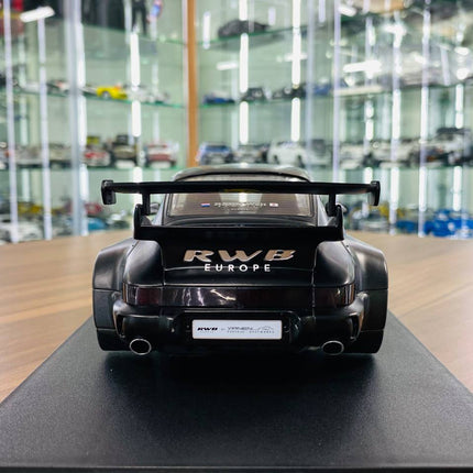 Solido Porsche RWB Darth Vader 1/18 Diecast Model Car Matt Black - premium collector scale model
