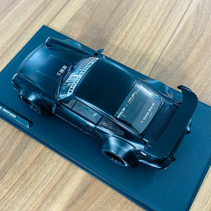Solido Porsche RWB Darth Vader 1/18 Diecast Model Car Matt Black - collectible scale model car