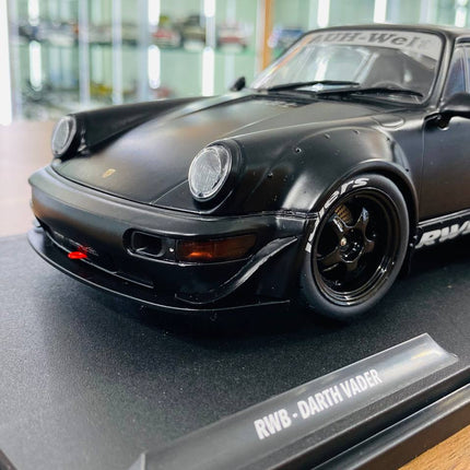 Solido Porsche RWB Darth Vader 1/18 Diecast Model Car Matt Black - collector edition scale model