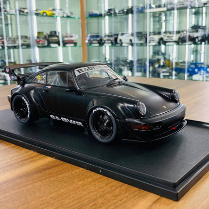 Solido Porsche RWB Darth Vader 1/18 Diecast Model Car Matt Black - detailed collector display model