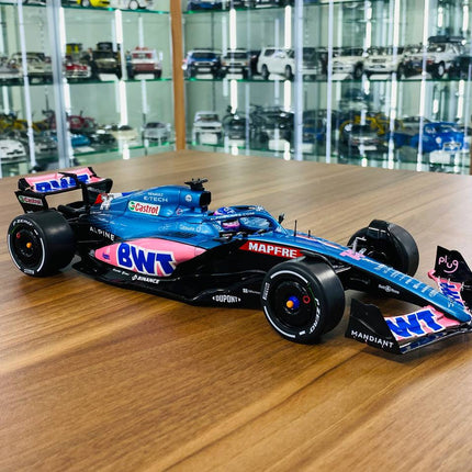 Solido Alpine A522 Fernando Alonso #14 1/18 Diecast Model Car Monaco GP F1 - detailed collector display model
