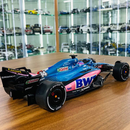 Solido Alpine A522 Fernando Alonso #14 1/18 Diecast Model Car Monaco GP F1 - detailed die-cast style model