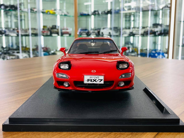 Solido Mazda RX7 Type RS (FD35) 1/18 Diecast Model Car Red - studio product photo of the scale model